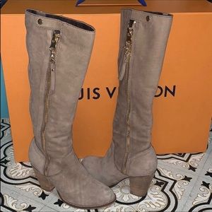 Aldo beige heel boots